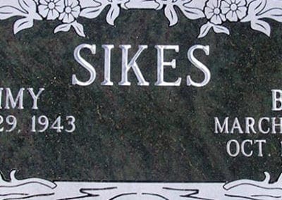 grave headstone installation