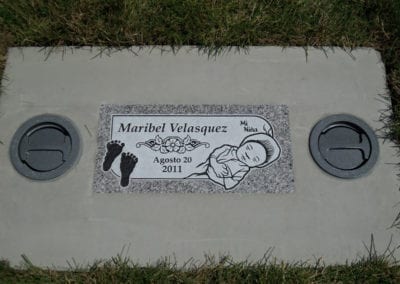 grave headstone installation