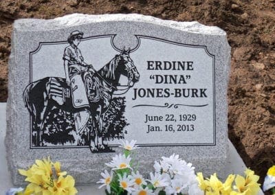 grave headstone installation