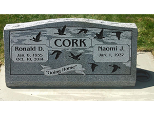 grave headstone installation